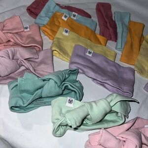 Lot of 10 Stretch Headbands Baby Hair Bows Infant Girl Toddler Multicolor Soft